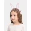 Led Işıklı Peluş Pofuduk Tavşan Kulak Tavşan Taç Pembe 17X23 cm