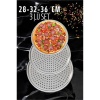 Delikli Pizza Lahmacun Tepsisi Çelik 28-32-36 CM 3 lü SET