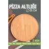 Ahşap Pizza Lahmacun Pide Sunum ve Kesim Tahtası 26 cm 2 ADET