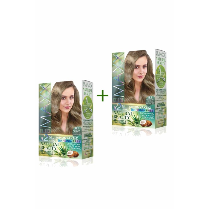 2 Paket Natural Beauty Amonyaksız Saç Boyası 8.1 Küllü Açık Kumral