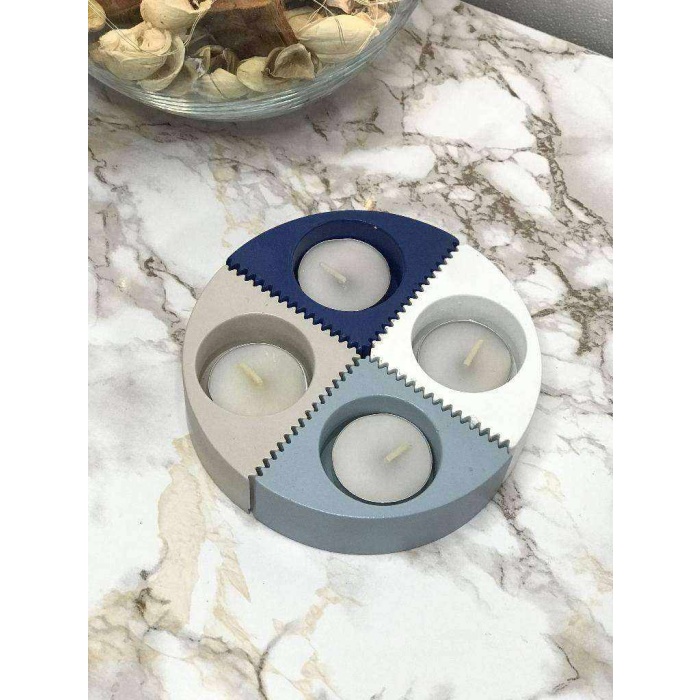 Puzzle Tealight Mumluk Tekli SARI *Setini Kendin Oluştur* Özel Tasarım