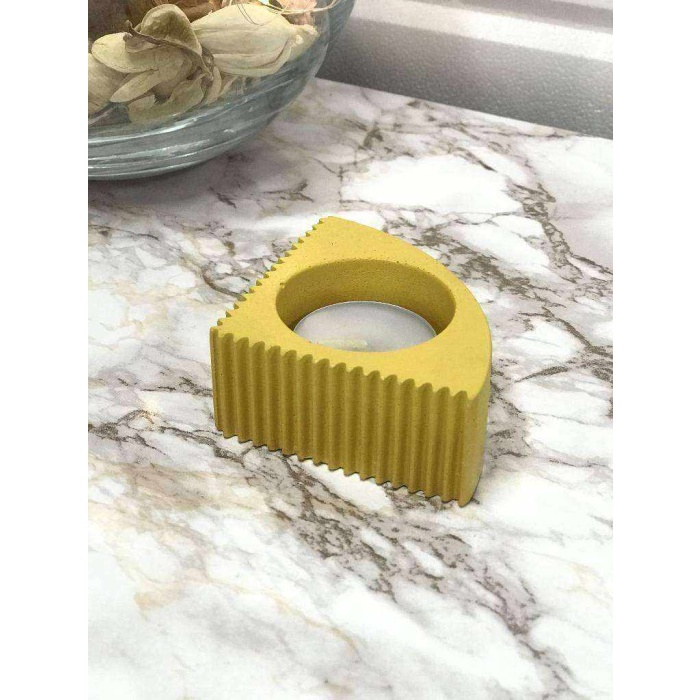 Puzzle Tealight Mumluk Tekli SARI *Setini Kendin Oluştur* Özel Tasarım