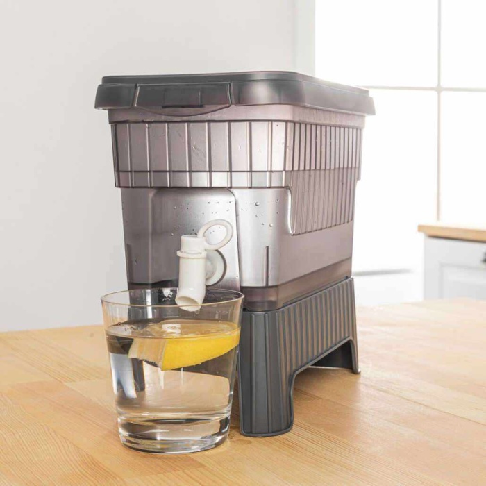 Gri Buzdolabı İçi Musluklu Ayaklı Su -Limonata - İçecek Sebili Piknik Bidonu 4 LT