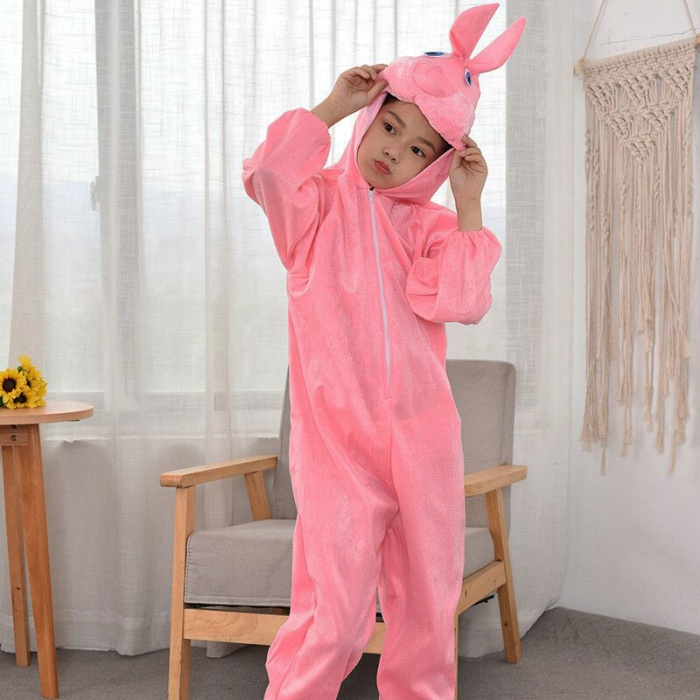 Çocuk Tavşan Kostümü Pembe Renk 80 cm