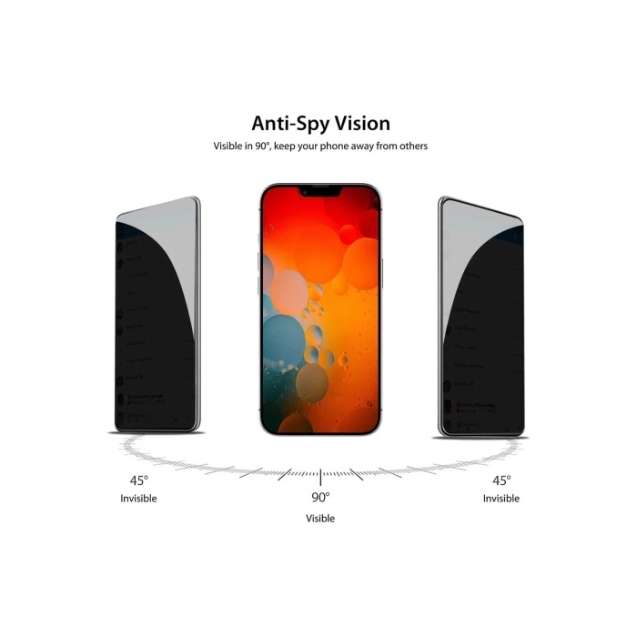 Iphone 14 Pro Max Uyumlu Hayalet Ekran Gizli Tam Kaplayan Kırılmaz Cam Seramik Ekran Koruyucu Film