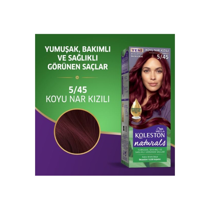 Naturals Saç Boyası Koyu Nar Kızılı 5/45 2x Paket