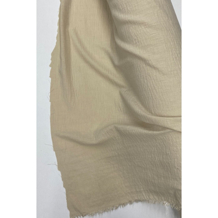 Keten Kumaş - Organik Kumaş - Perde Kumaşı - Ince Keten - Kıyafet Için Kumaş Örtü Bej 80