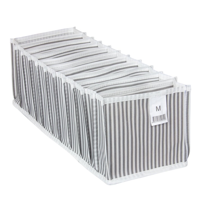 8 Bölmeli Akordiyon Organizer M - Gri