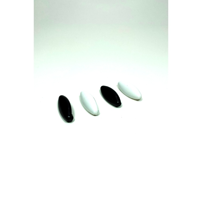 4 Adet Plastik Çengelli Eşarp Ve Şal İğnesi Siyah Beyaz 4 cm