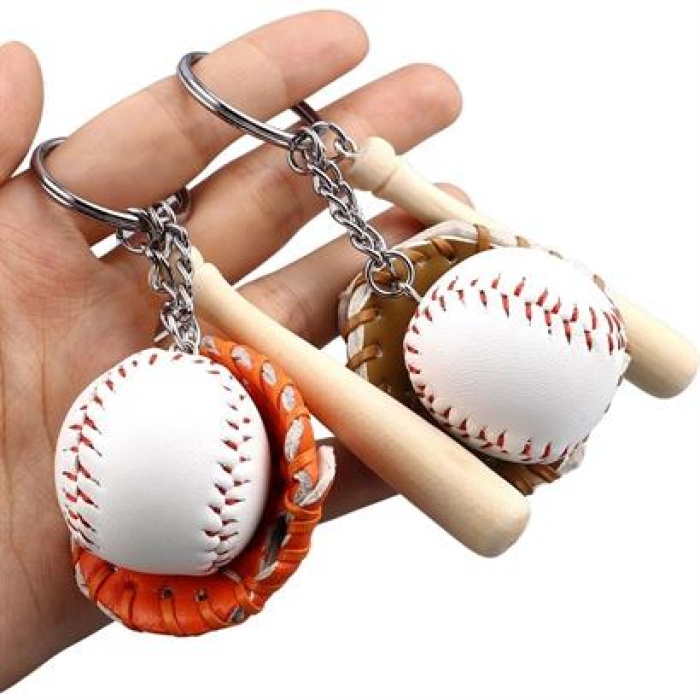 Gerçekçi Beyzbol Tasarımlı Şık Anahtarlık Kolye Çanta Süsü Baseball Keychain