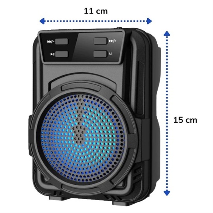 Mini Hoparlör Işıklı Taşınabilir Bluetooth Wireless FM Radyolu Sd Kart ve USB Girişli Hoparlör