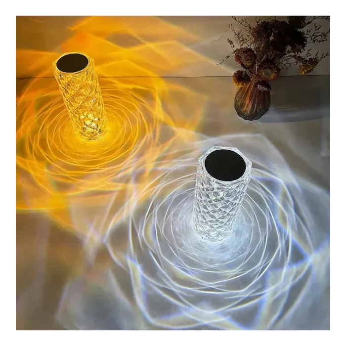 Şarjlı Dokunmatik Sihirli Lamba - Kristal Ledli Masa Gece Lambası
