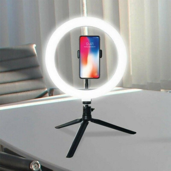 10inç 26cm Youtube Instagram Tiktok Selfie Stüdyo Video Fotoğraf Ring Light Tripod Led Halka Işık