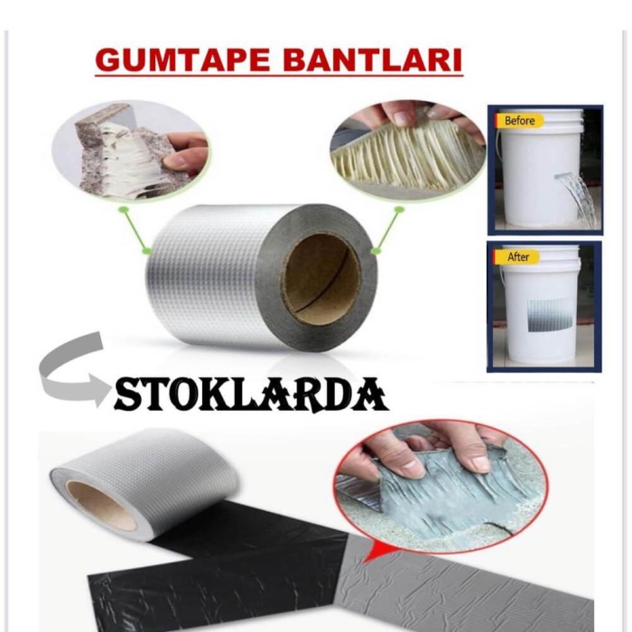 Gum tape Sakız Bant 48 mm x 2 metre Alüminyum Tamir Bandı