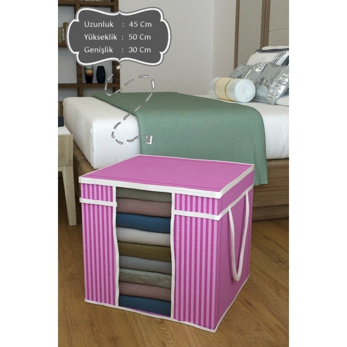Maxi Boy Pencereli Hurç Çok Amaçlı Düzenleyici Saklama Kutusu 30x45x50 Cm 