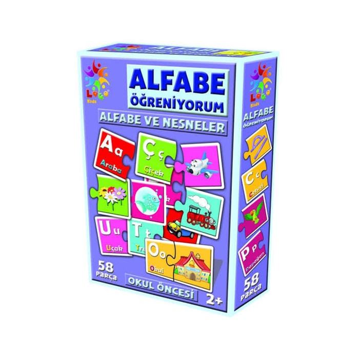 Laço Alfabe Öğreniyorum Kelime Eşleştirme Eğitici Kutu Oyunu