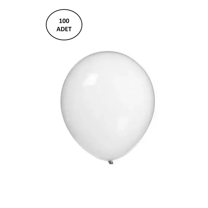 Vatan Balon Tek Renk Beyaz (100 Lü Paket) VT386