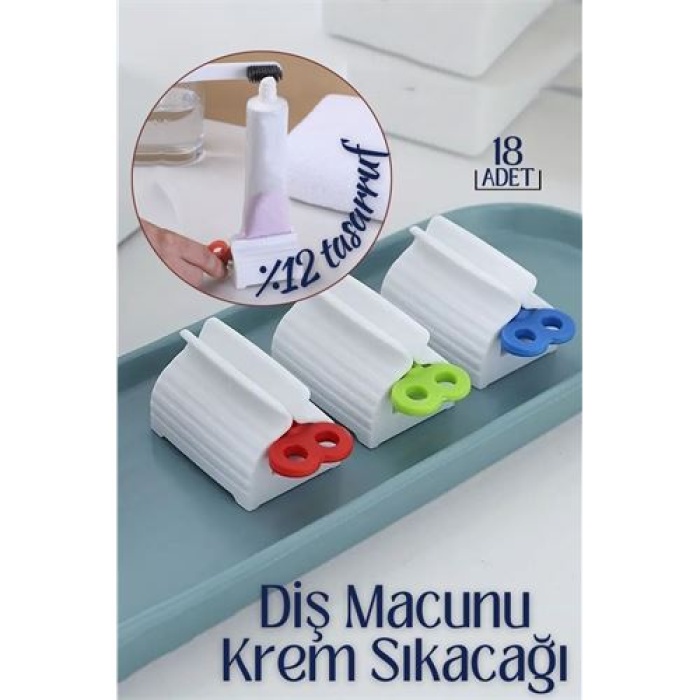 12+6 ADET Diş Macunu Krem Sıkacağı  Tuppo Design