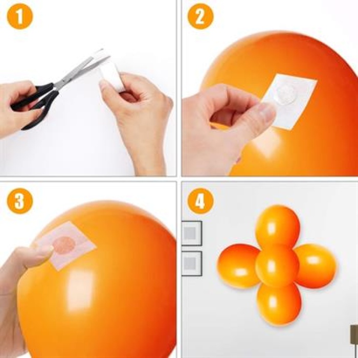 Sticker Damla Model Çift Taraflı Yapışkan Balon Yapıştırıcısı