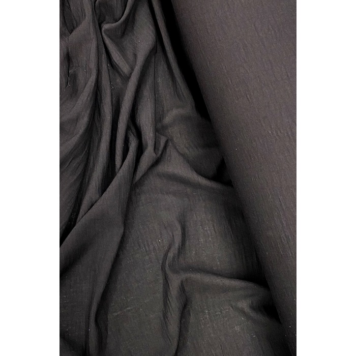 Keten Kumaş - Organik Kumaş - Perde Kumaşı - Ince Keten - Kıyafet Için Kumaş Örtü Siyah 27