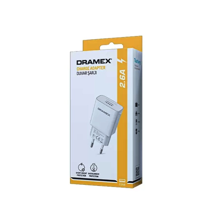 CHARGE ADAPTER D26B USB TEK BAŞLIK EV ŞARJI 2.6A