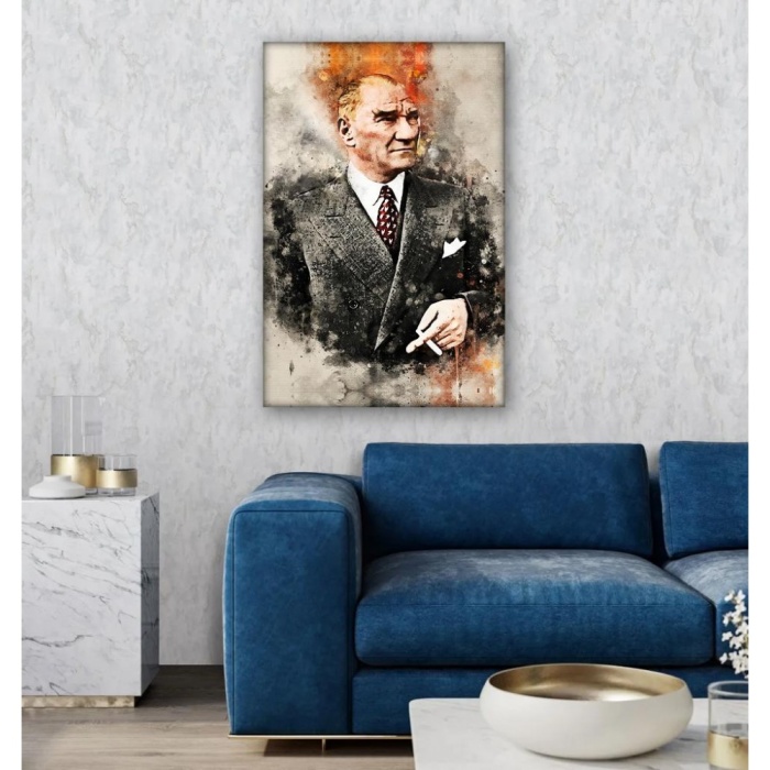 Kanvas Tablo Mustafa Kemal Atatürk   (Çok Şık)