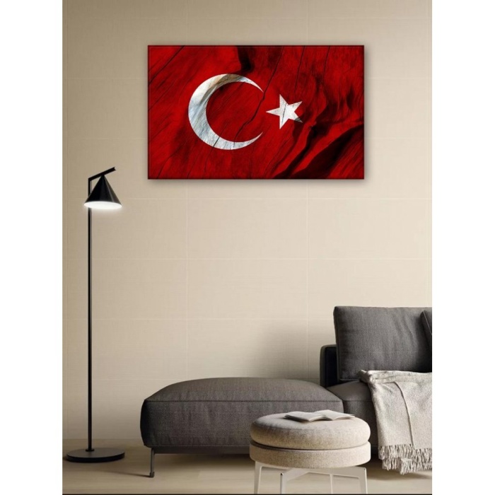 Kanvas Tablo Türk Bayrağı (Ay Yıldız)