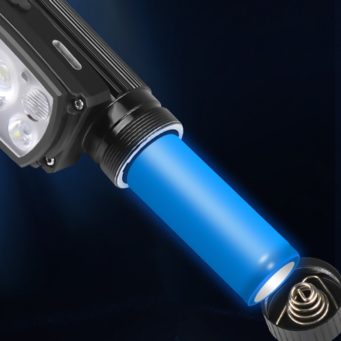 PS-200 XHP50+ 2*XPE+2* LED 180 Derece Ayarlanabilir Mıknatıslı Sensörlü Su Geçirmez Kafa Lambası