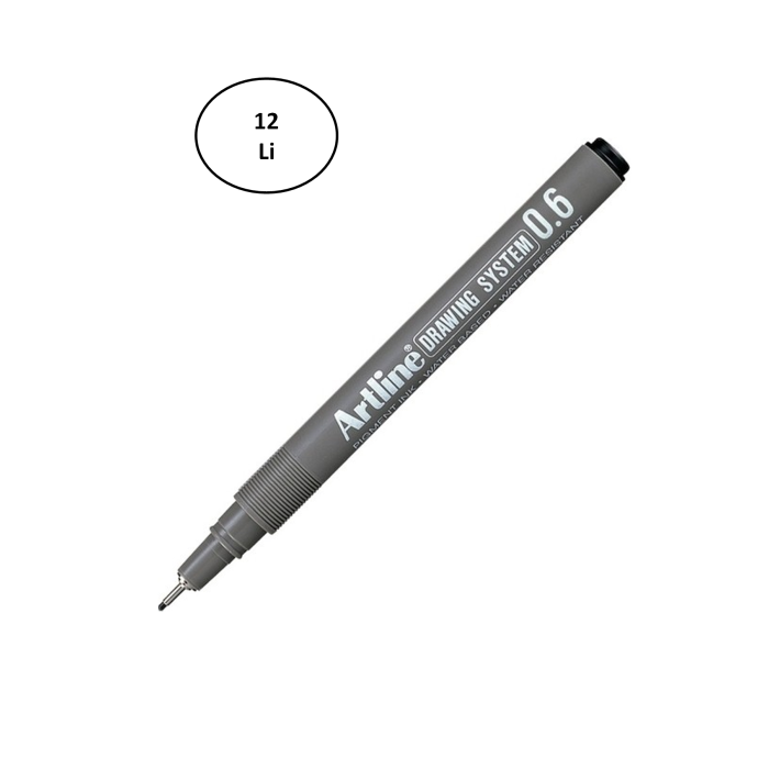 Artline Çizim Kalemi Drawing System 236 0.6 mm Siyah 12li