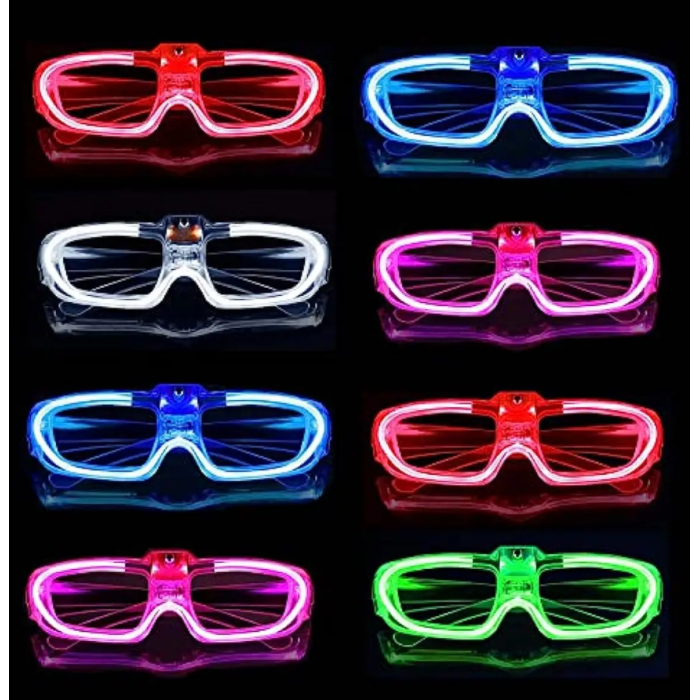 Glow Model 3 Farklı Fonksiyonlu Işıklı Parti Gözlüğü Karışık Renk 12 Adet