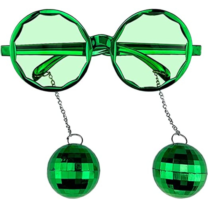 Disko Toplu Küpeli Parti Gözlüğü Yeşil Renk