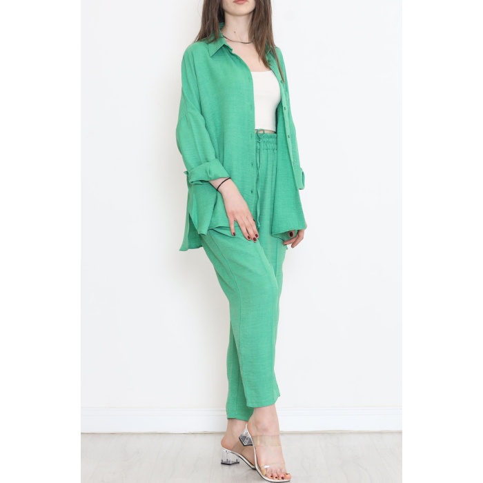 Keten Kimono Takım Yeşil