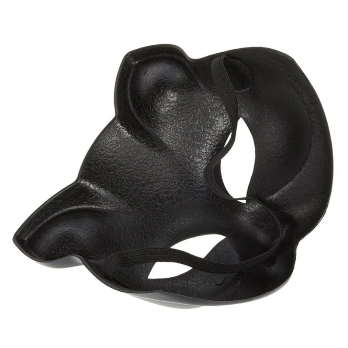 Siyah Renk Lüks Kedi Maskesi 12x13 cm