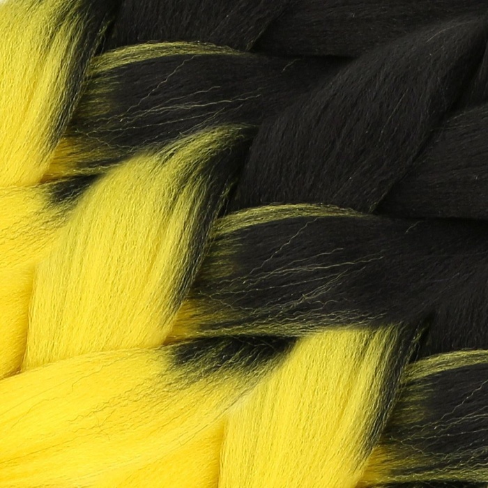 Afrika Örgülük Sentetik Ombreli Saç 100 Gr. / Siyah / Sarı