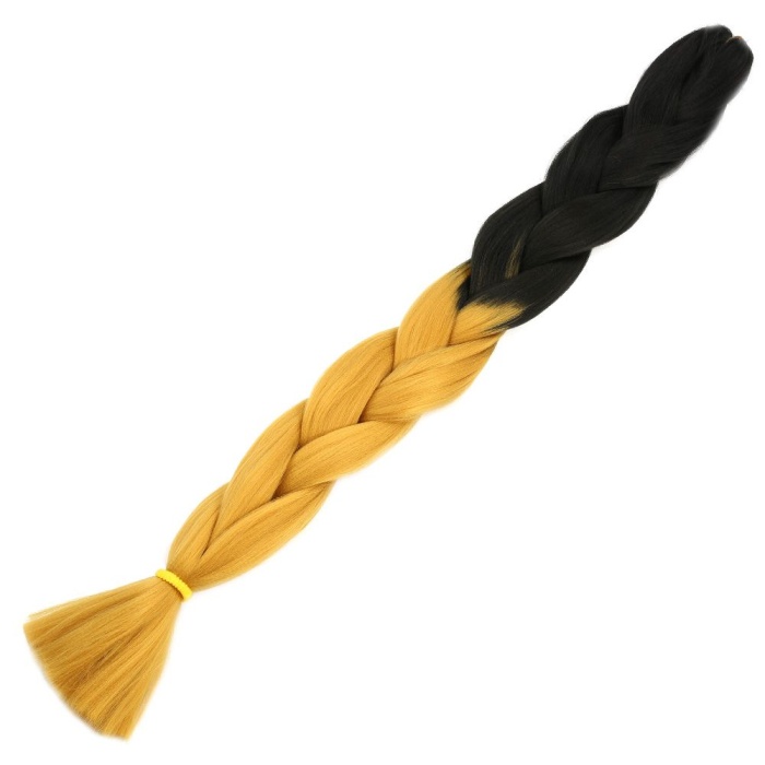 Afrika Örgülük Sentetik Ombreli Saç 100 Gr. / Siyah / Gold Sarı