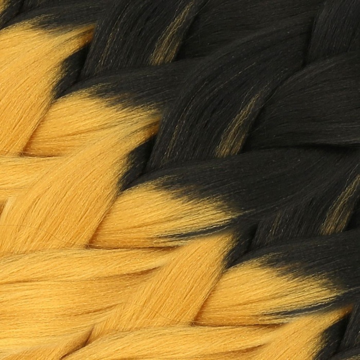 Afrika Örgülük Sentetik Ombreli Saç 100 Gr. / Siyah / Gold Sarı