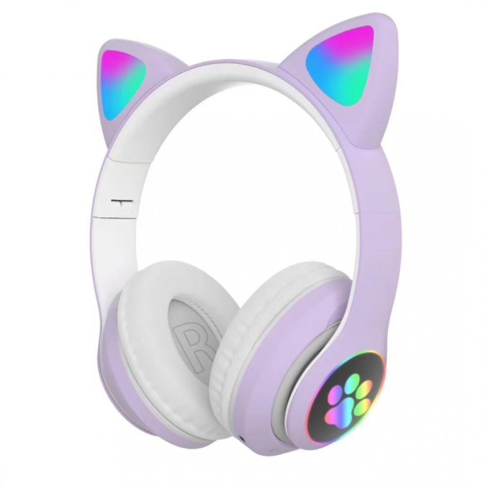 Stn28 Kablosuz Kedi Kulaklık - Ürün Rengi : Lila -