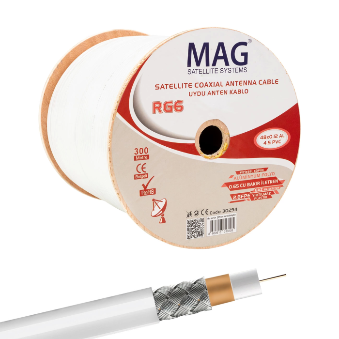 Mag Rg59 Fa Mini Anten Kablosu 300 Metre