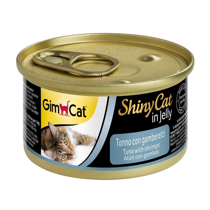 GimCat Shinycat Ton Balıklı ve Karidesli Kedi Konsrvesi 70 Gr