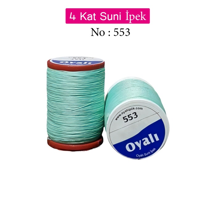Oyalı 4 Kat Suni İpek İplik İğne Oyası Boncuk İpi Tığ Oyası No:553