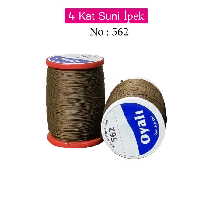 Oyalı 4 Kat Suni İpek İplik İğne Oyası Boncuk İpi Tığ Oyası No:562