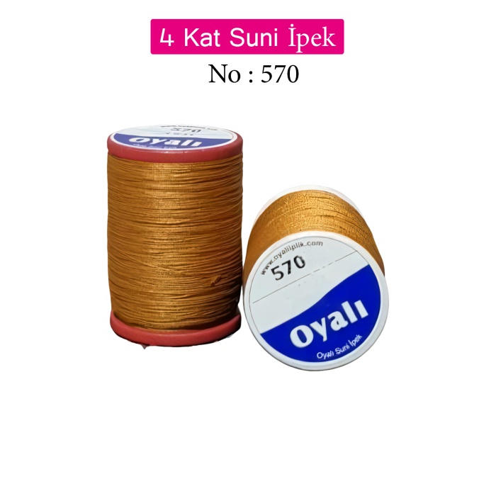 Oyalı 4 Kat Suni İpek İplik İğne Oyası Boncuk İpi Tığ Oyası No:570