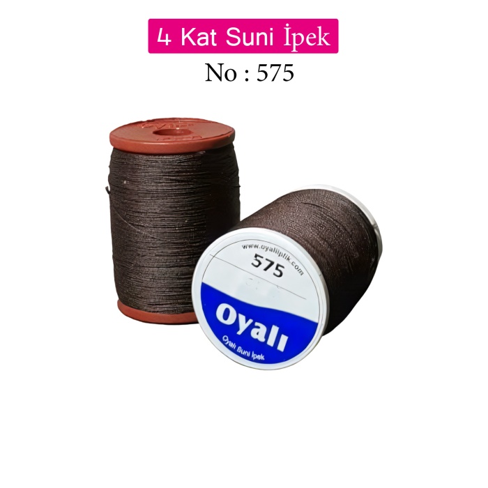 Oyalı 4 Kat Suni İpek İplik İğne Oyası Boncuk İpi Tığ Oyası No:575