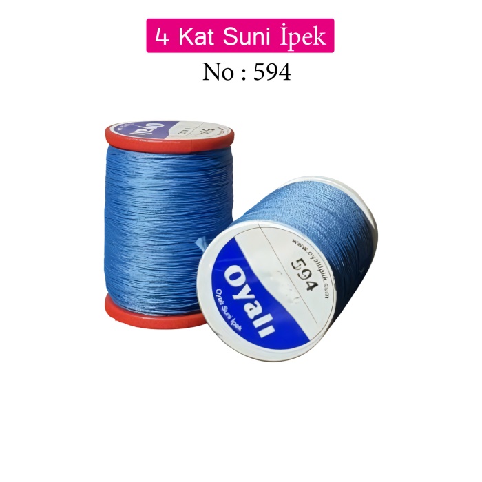 Oyalı 4 Kat Suni İpek İplik İğne Oyası Boncuk İpi Tığ Oyası No:594