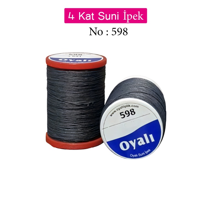 Oyalı 4 Kat Suni İpek İplik İğne Oyası Boncuk İpi Tığ Oyası No:598