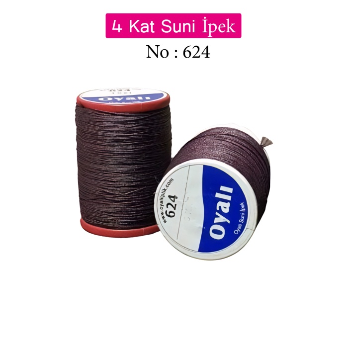 Oyalı 4 Kat Suni İpek İplik İğne Oyası Boncuk İpi Tığ Oyası No:624