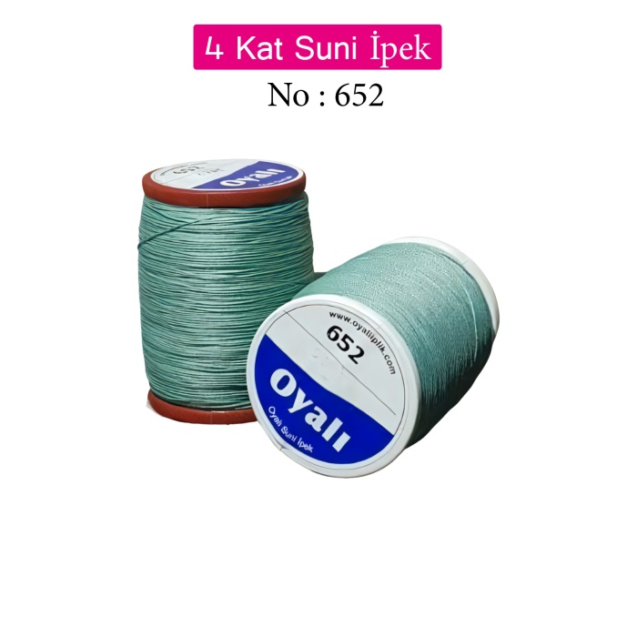 Oyalı 4 Kat Suni İpek İplik İğne Oyası Boncuk İpi Tığ Oyası No:652