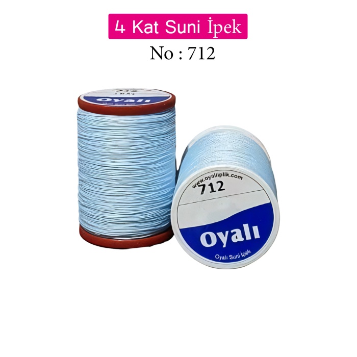 Oyalı 4 Kat Suni İpek İplik İğne Oyası Boncuk İpi Tığ Oyası No:712