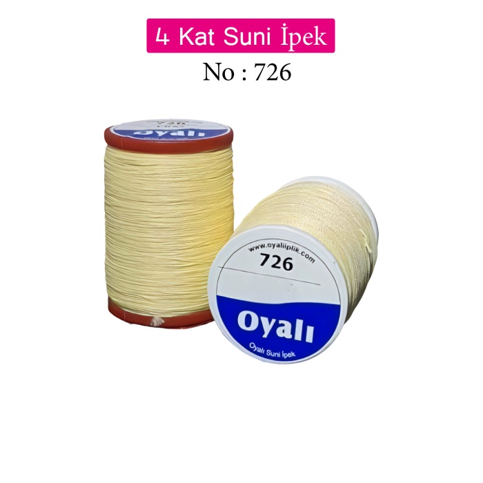 Oyalı 4 Kat Suni İpek İplik İğne Oyası Boncuk İpi Tığ Oyası No:726