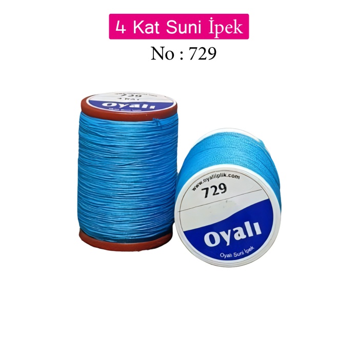 Oyalı 4 Kat Suni İpek İplik İğne Oyası Boncuk İpi Tığ Oyası No:729